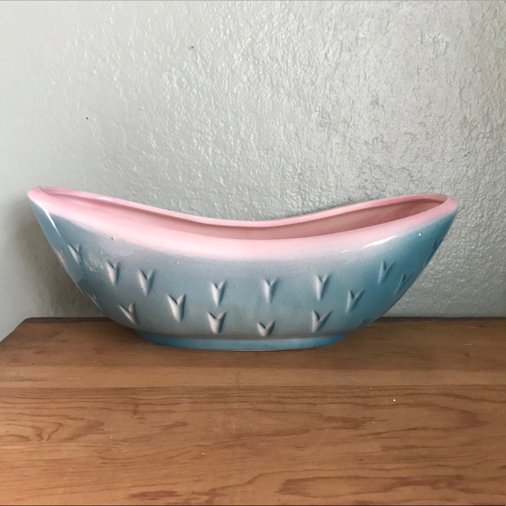 Vintage Mid Century Pastel Ceramic Planter